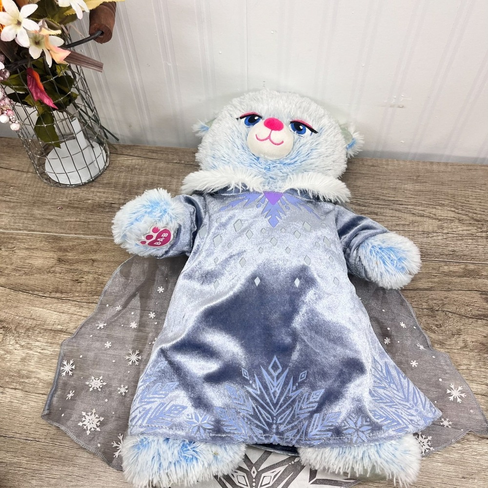 Build A Bear Princess Sparkle Blue Bear‎ Plush Disney Frozen Elsa Dress - Picture 8 of 10